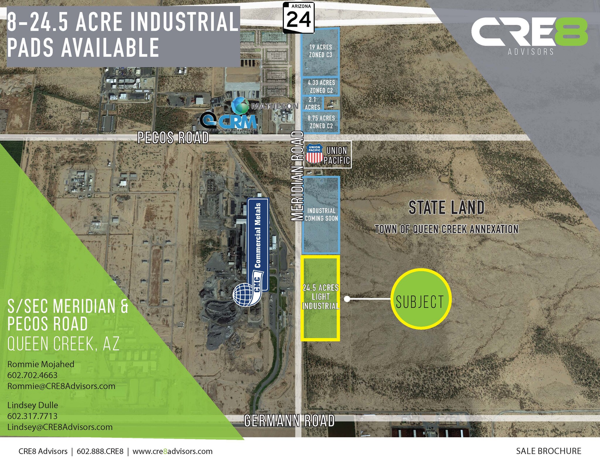 NNEC Of Germann Rd & Meridian Rd, Queen Creek, AZ for Sale