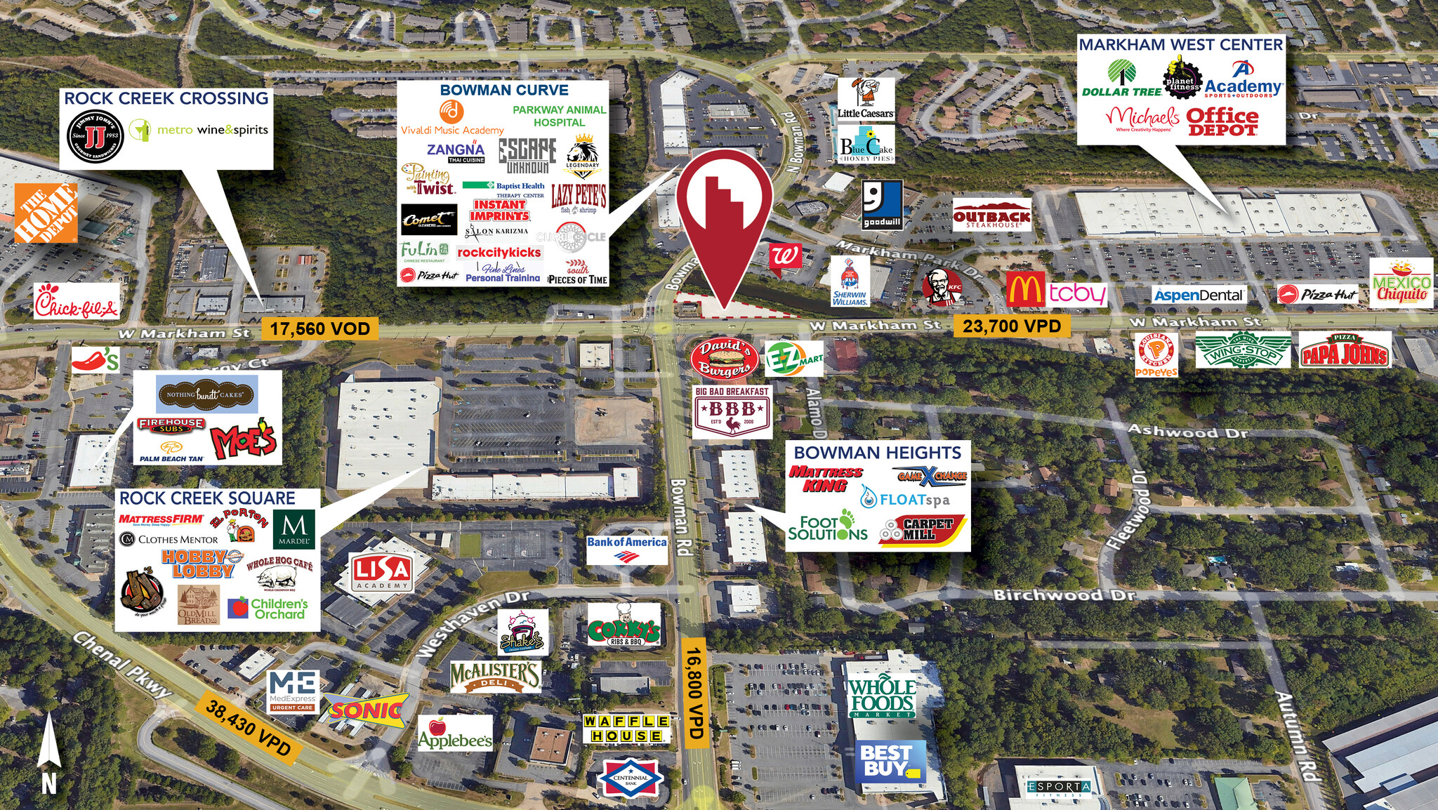 W. Markham @ N. Bowman Rd, Little Rock, AR for Sale