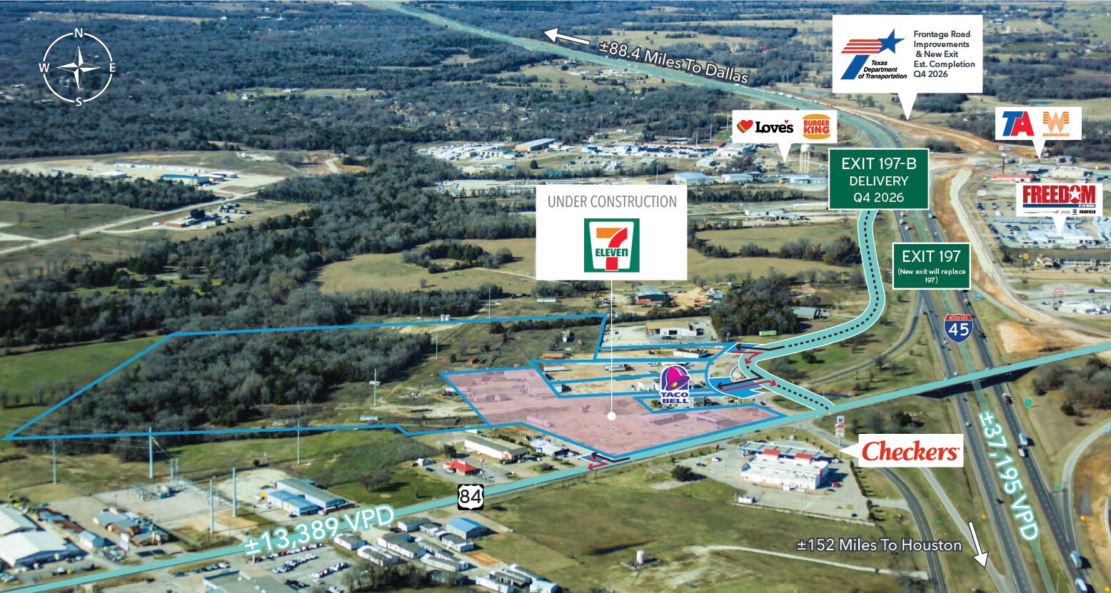 Interstate 45 & US Highway 84, Fairfield, TX for Sale