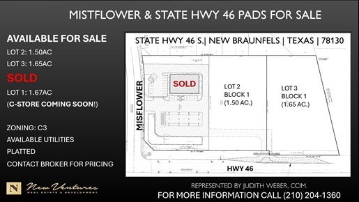 Mistflower & Hwy 46, New Braunfels, TX for Sale