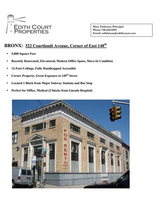 Bronx, NY Office - 522 Courtlandt Ave