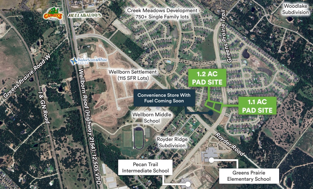Greens Prairie Trail & Royder Rd, College Station, TX for Sale
