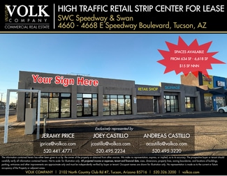 Tucson, AZ Retail - 4662-4668 E Speedway Blvd Tucson, AZ Retail - 4662-4668 E Speedway Blvd