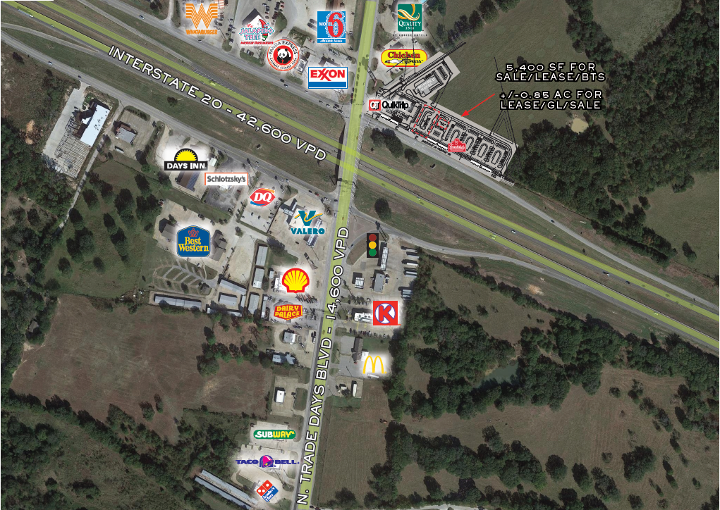 NEC OF I-20 FRONTAGE ROAD & N. TRADE DAYS Blvd, Canton, TX for Rent