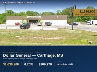 Carthage, MS Freestanding - 12620 Highway 488 Carthage, MS Freestanding - 12620 Highway 488