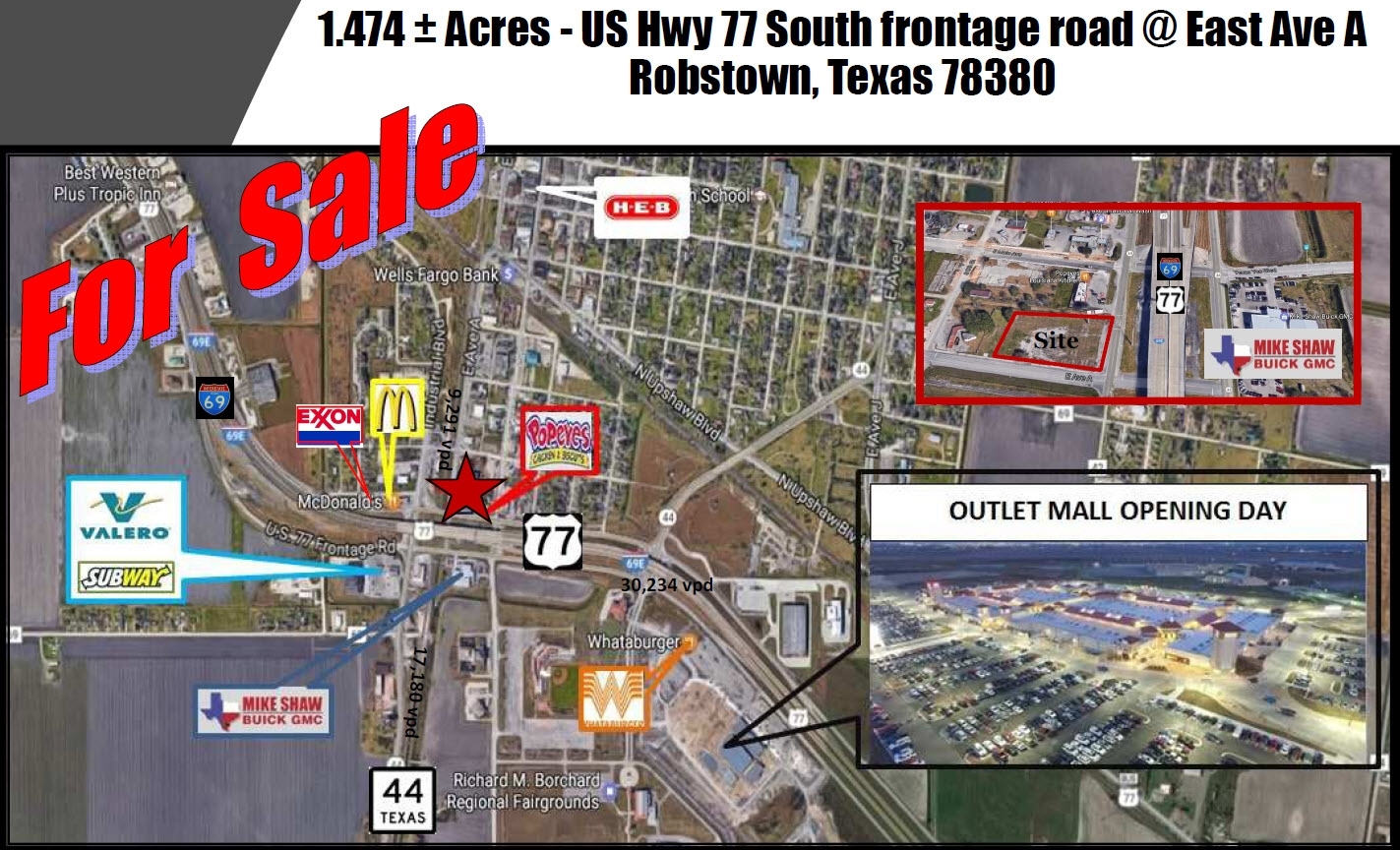 US 77, Robstown, TX for Sale