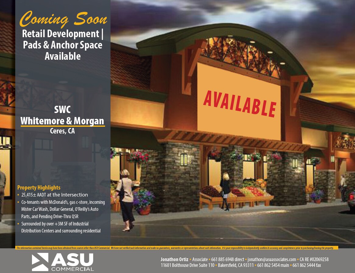 SWC E Whitmore & Morgan, Ceres, CA for Rent