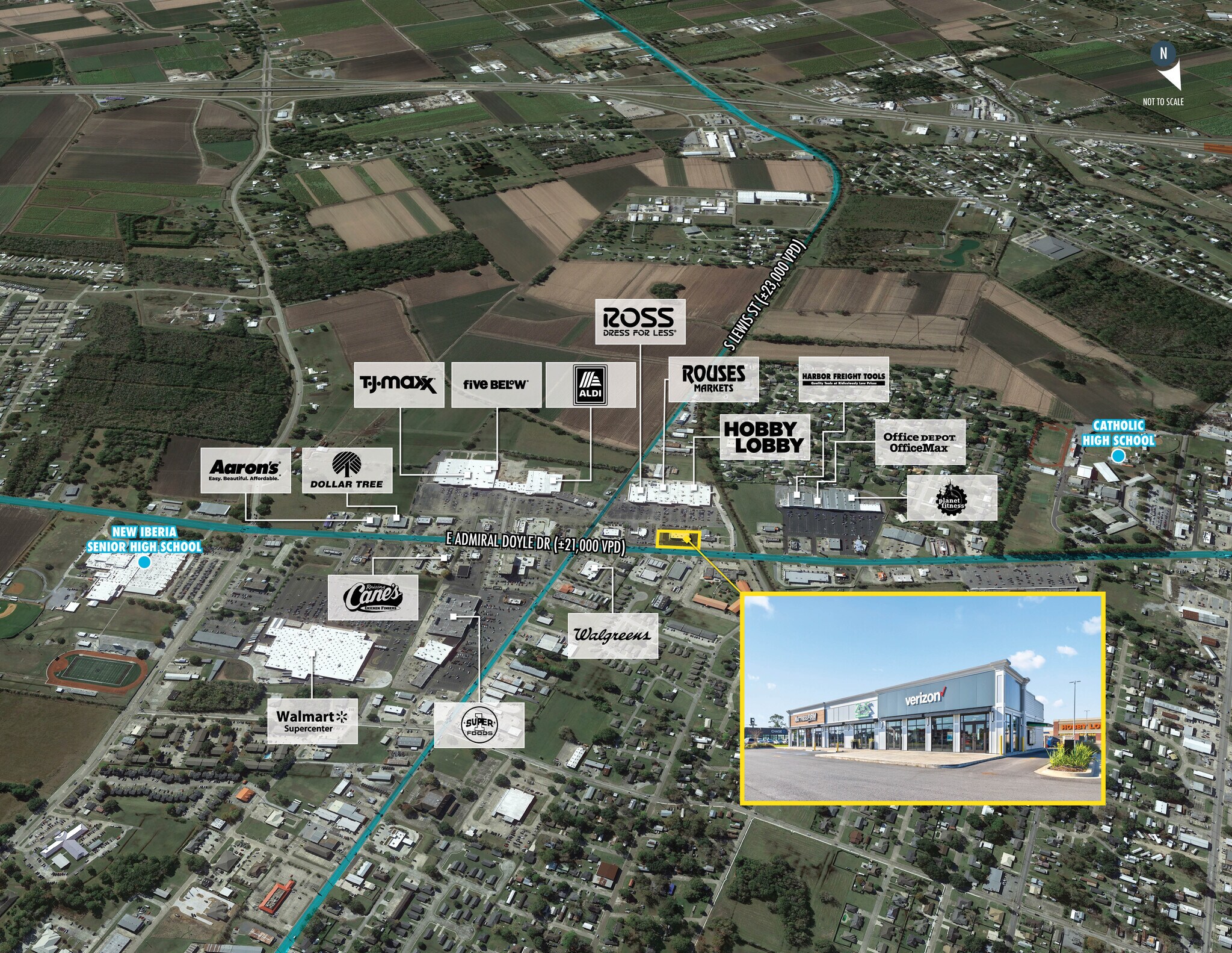 900 E Admiral Doyle Dr, New Iberia, LA for Sale