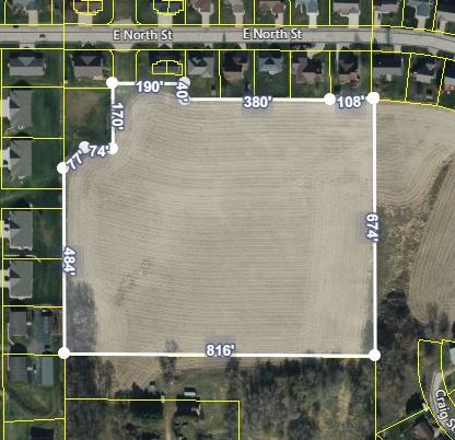 Approx 10 Acres North & Thomas Streets, Dodgeville, WI for Sale