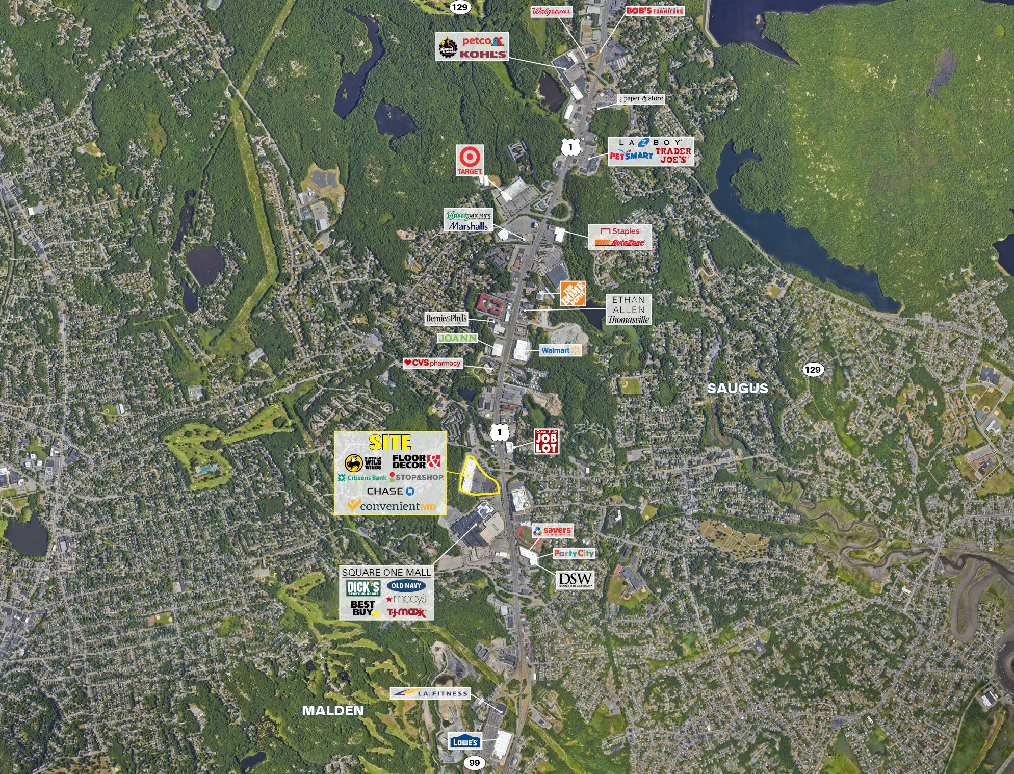 164-180 Main St, Saugus, MA for Rent