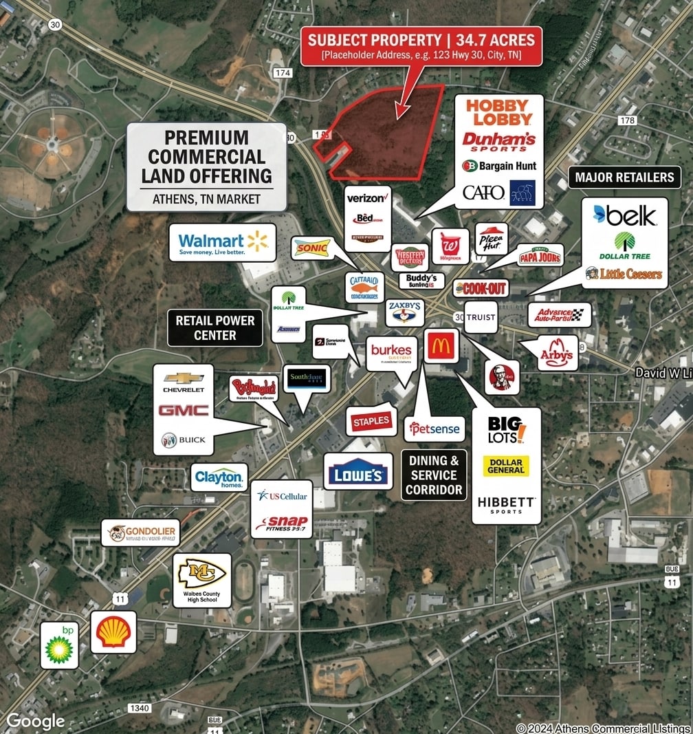 DECATUR Pike @ Velma Road, Athens, TN for Sale