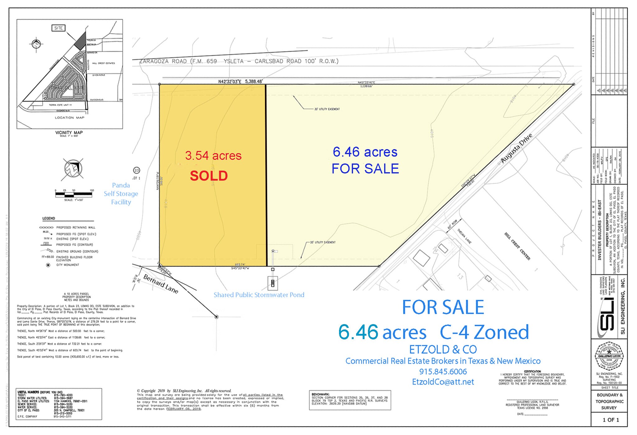 N Zaragoza Road @ Augusta Drive, El Paso, TX for Sale