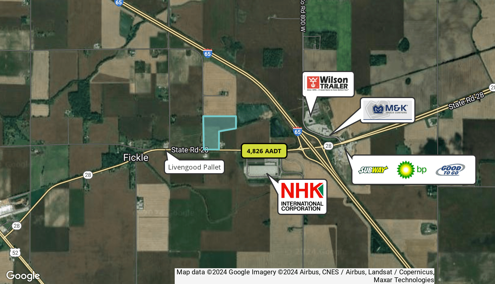 W. SR 28 & I-65, Frankfort, IN for Sale