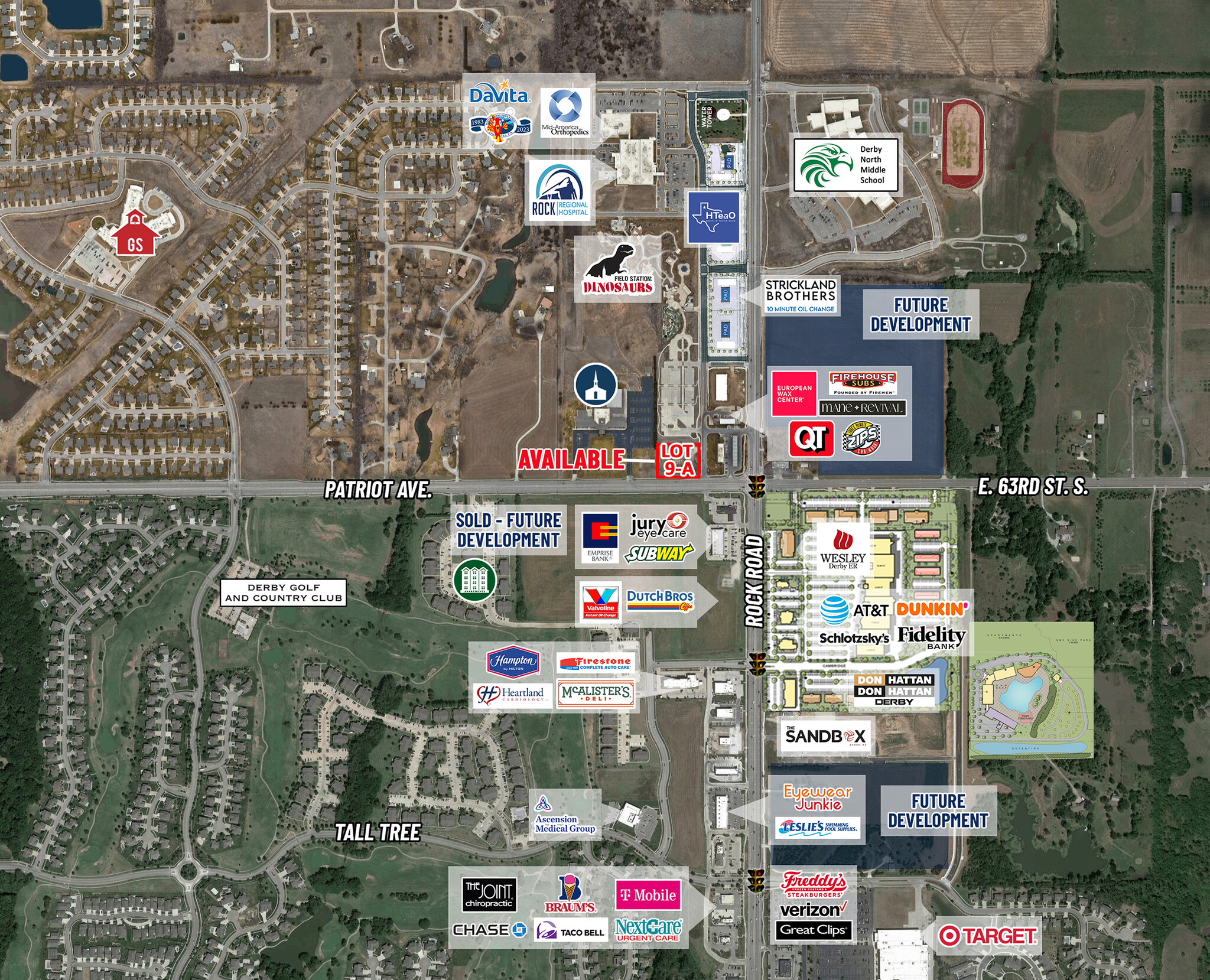 Derby, Rock Rd. & 63rd St. S. NW/c, Derby, KS for Sale