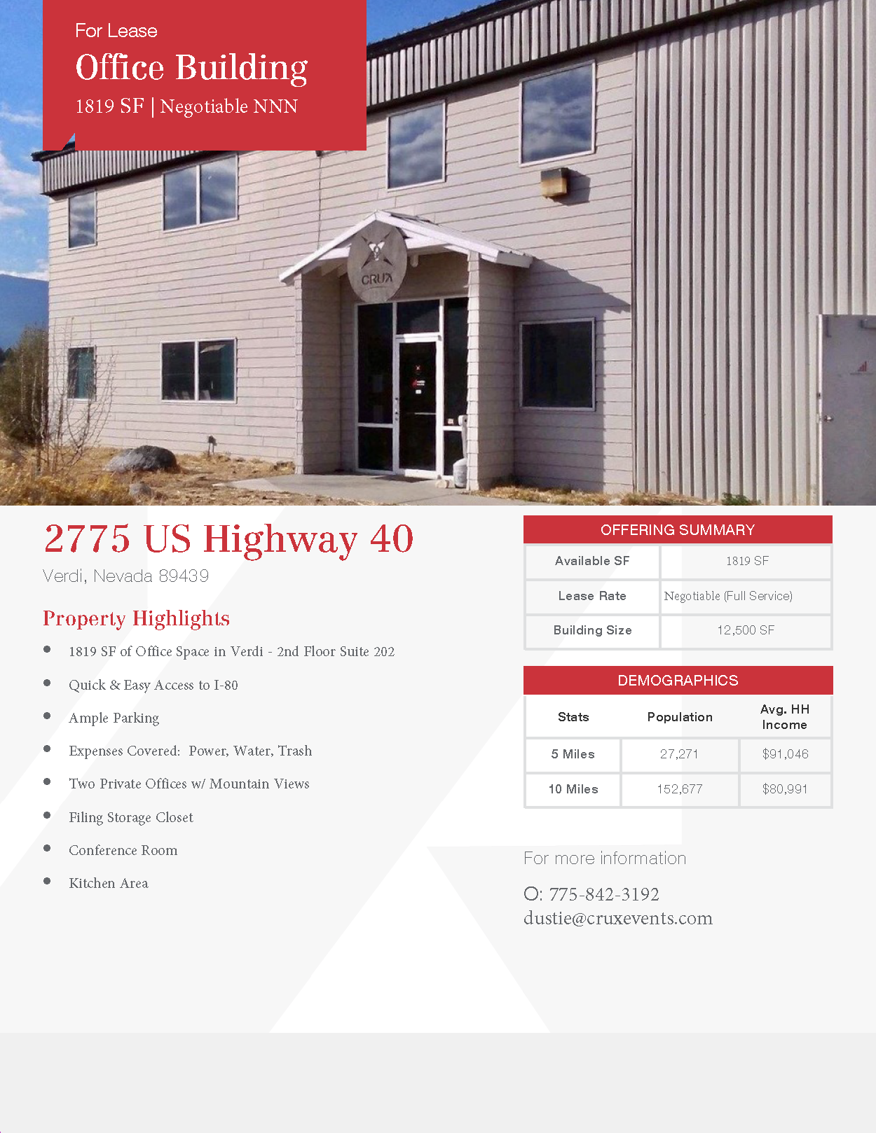 2775 US Highway 40 W, Verdi, NV for Rent