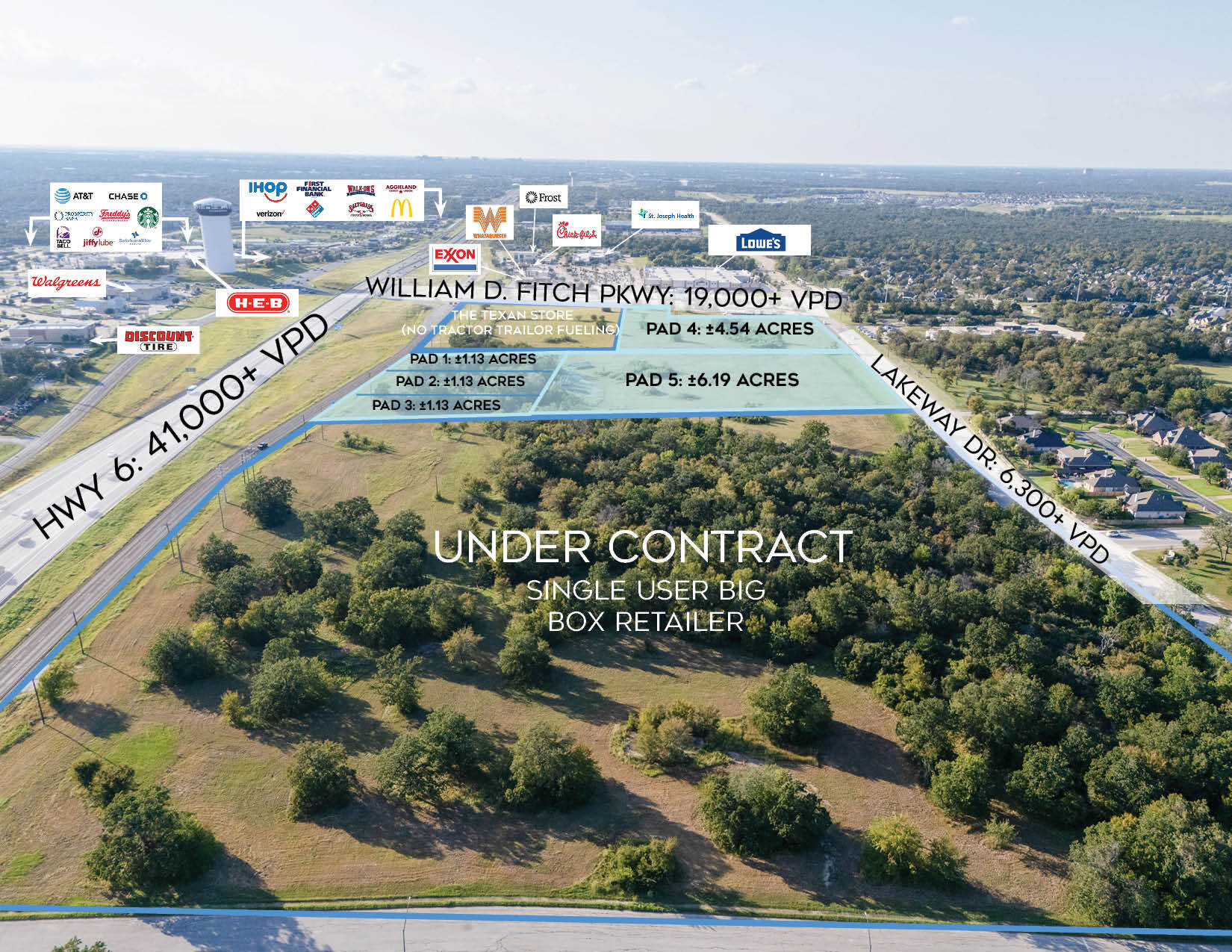 Hwy 6 & William Fitch Pky, College Station, TX for Rent