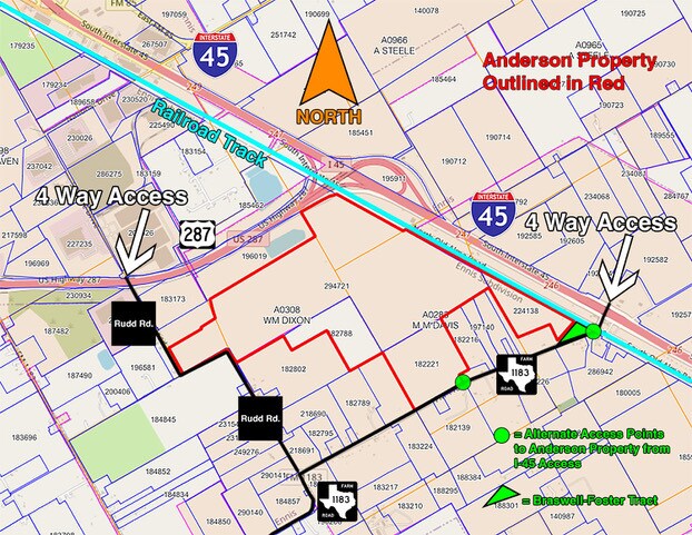 Interstate 45 and US Highway 287, Ennis, TX for Sale
