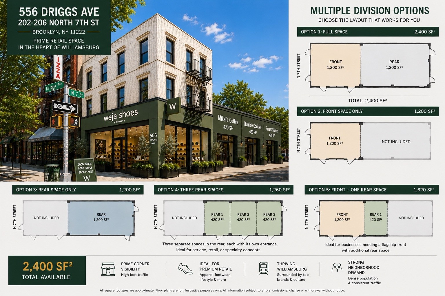 556 Driggs Ave, Brooklyn, NY for Rent