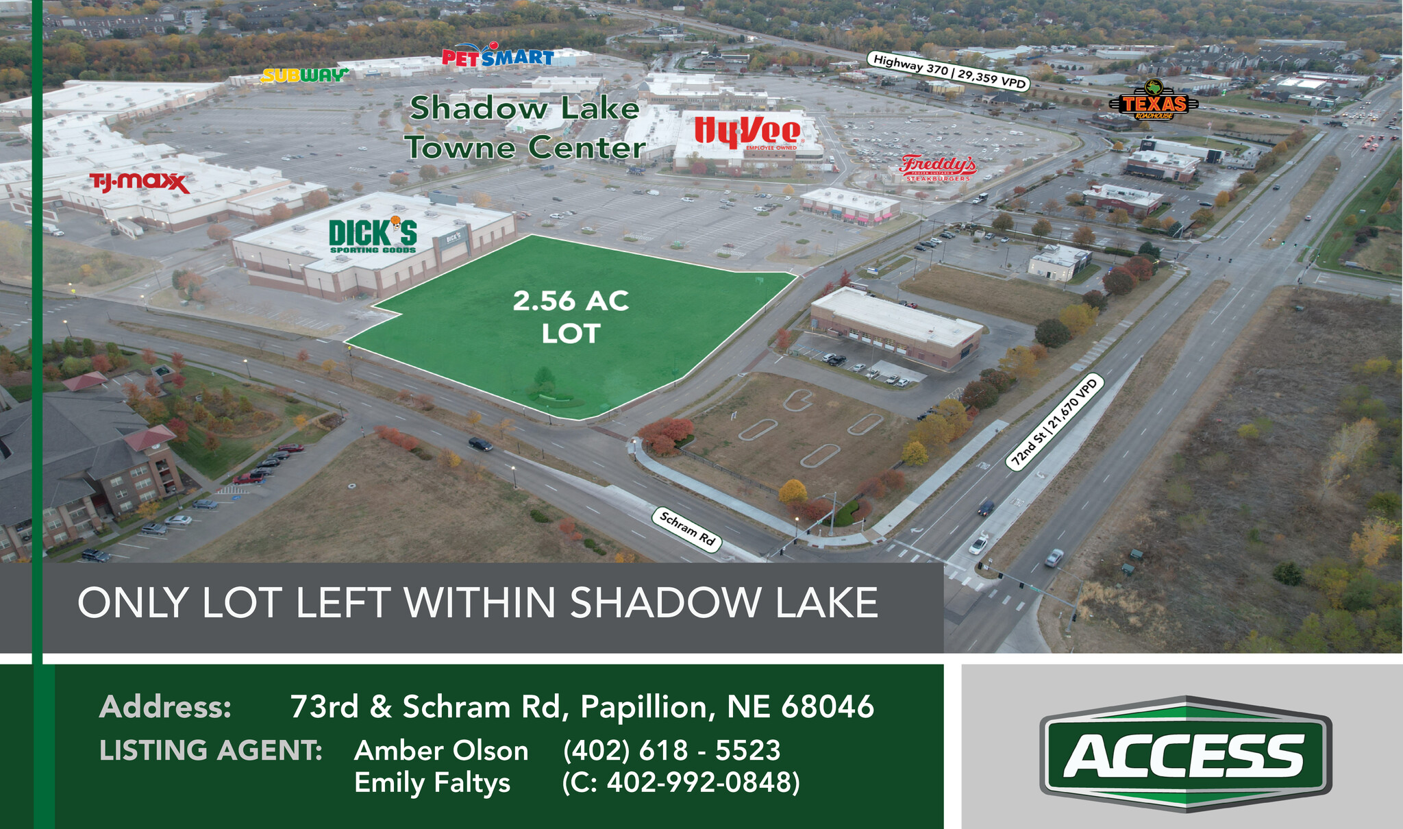 Hwy 370 & 72nd - Shadow Lake Town Center - Pad 13, Papillion, NE for Sale