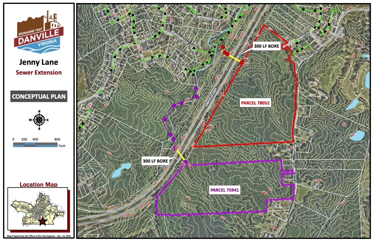 Jenny Lane 55 Acre Tract, Danville, VA for Sale