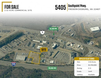 Fredericksburg, VA Commercial Land - 5405 Southpoint Centre Blvd