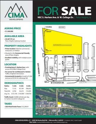 Palos Heights, IL Commercial - NEC S Harlem Ave & W College Dr