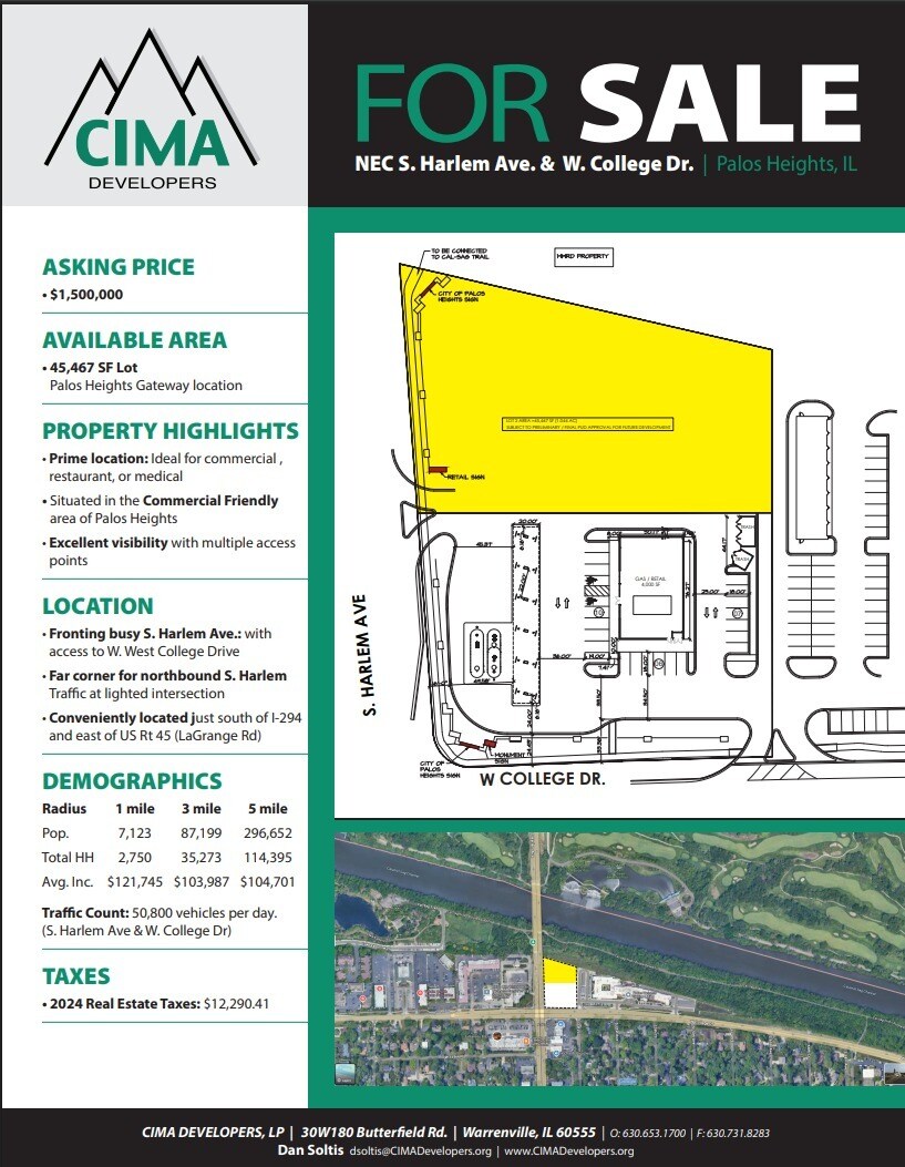 NEC S Harlem Ave & W College Dr, Palos Heights, IL for Sale