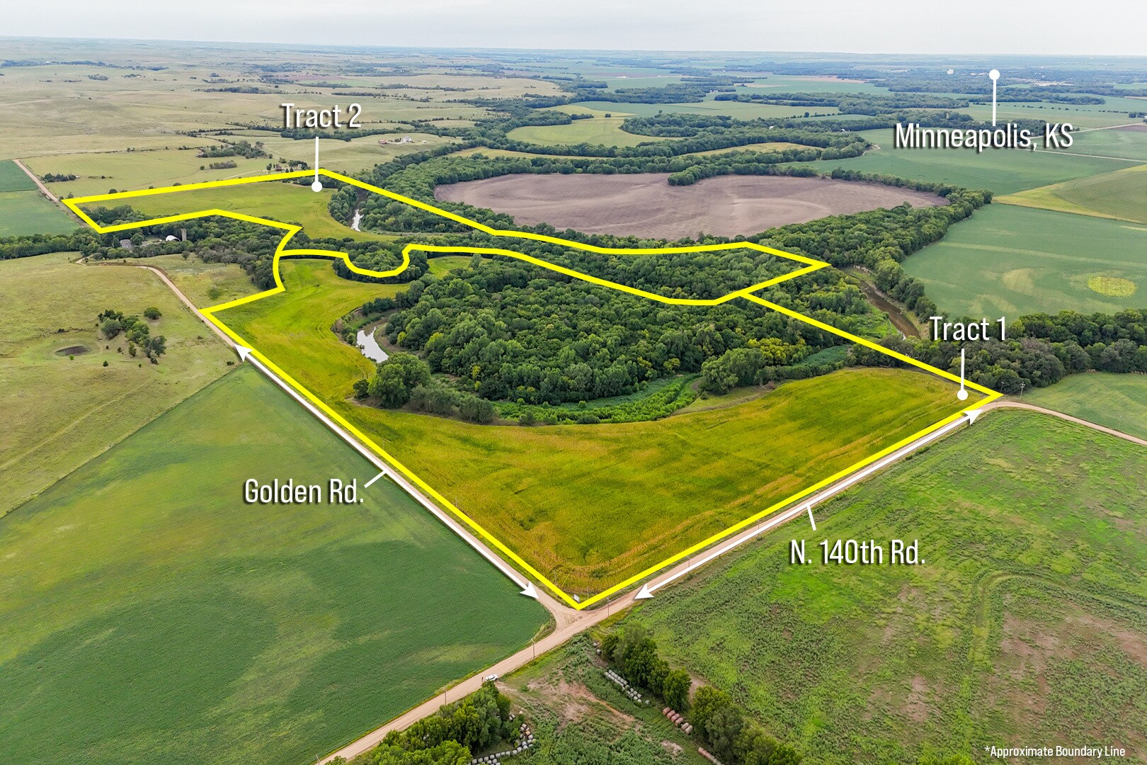 116+/ Acres Golden Rd. Minneapolis, KS 67467 Land Property for Sale
