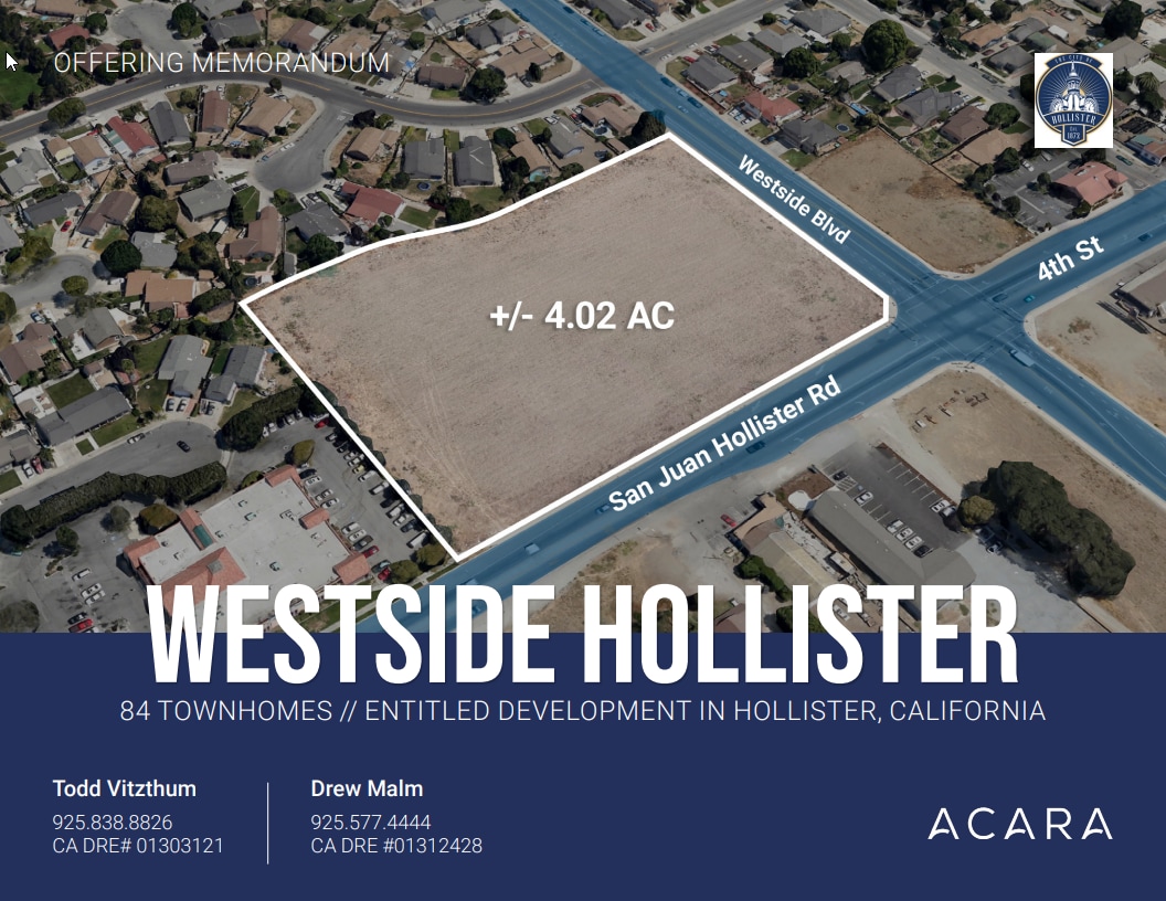 4th Street, Hollister, CA for Sale