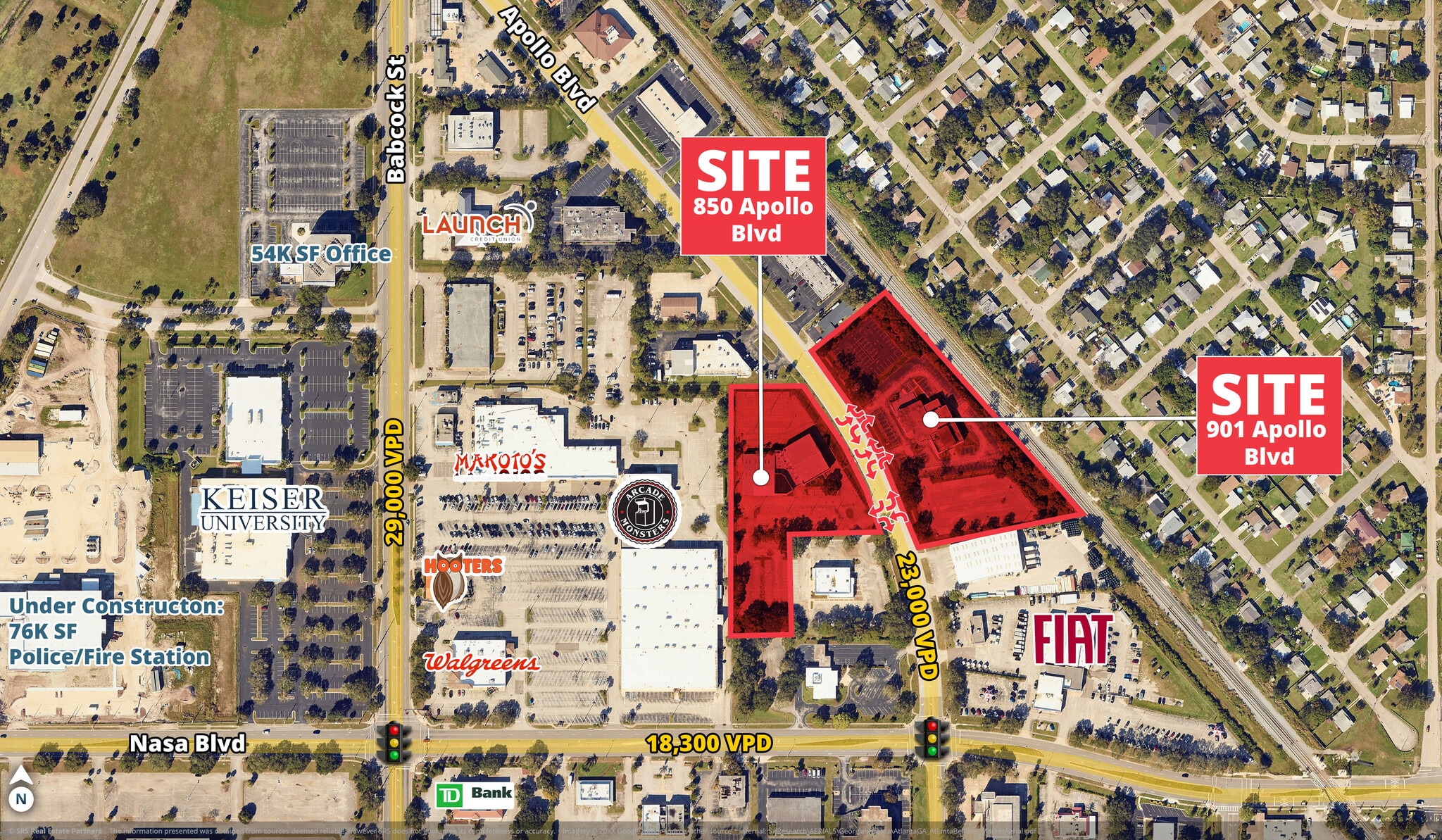 901 & 850 S Apollo Blvd Melbourne, FL 32901 Land Property for Sale on