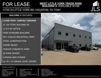 Houston, TX Industrial - 11755 W Little York Rd Houston, TX Industrial - 11755 W Little York Rd