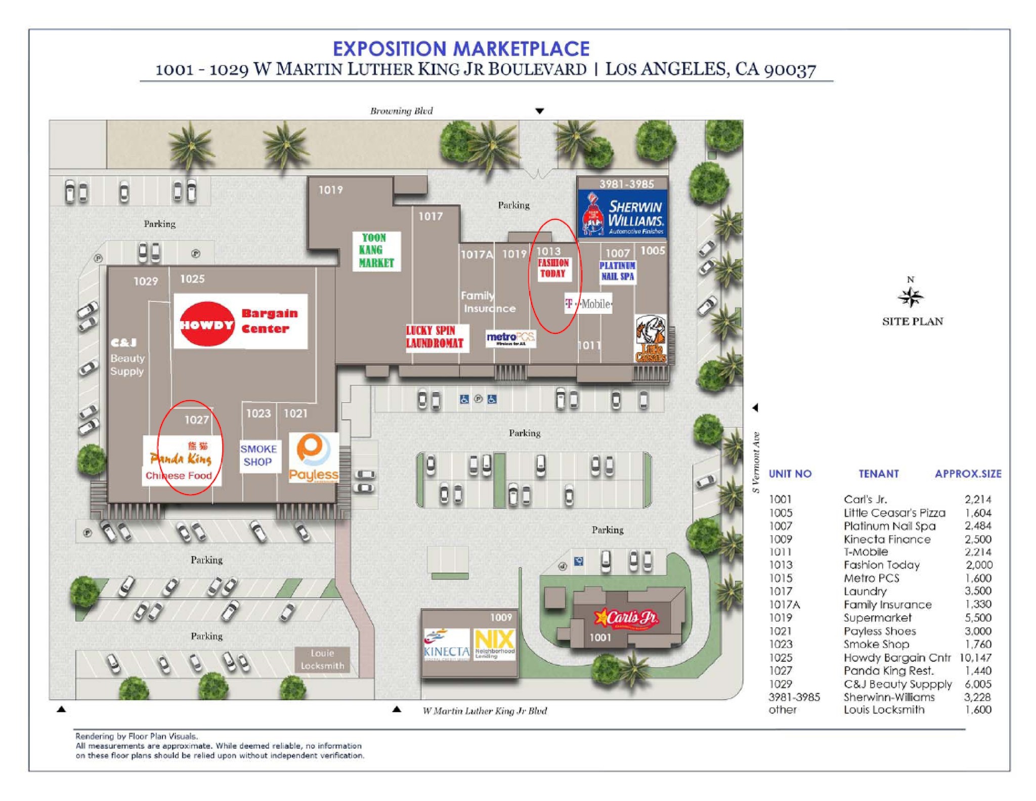 1007-1023 W Martin Luther King Jr Blvd, Los Angeles, CA for Rent