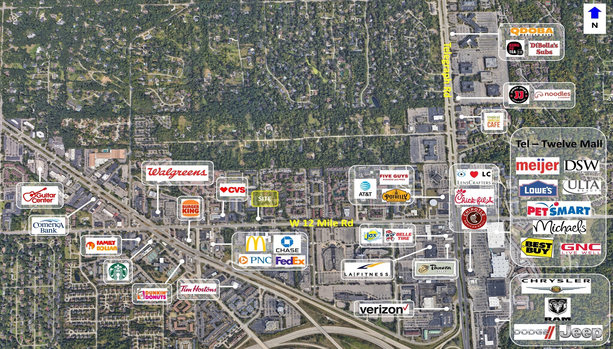 25810 W 12 Mile Rd, Southfield, MI for Sale