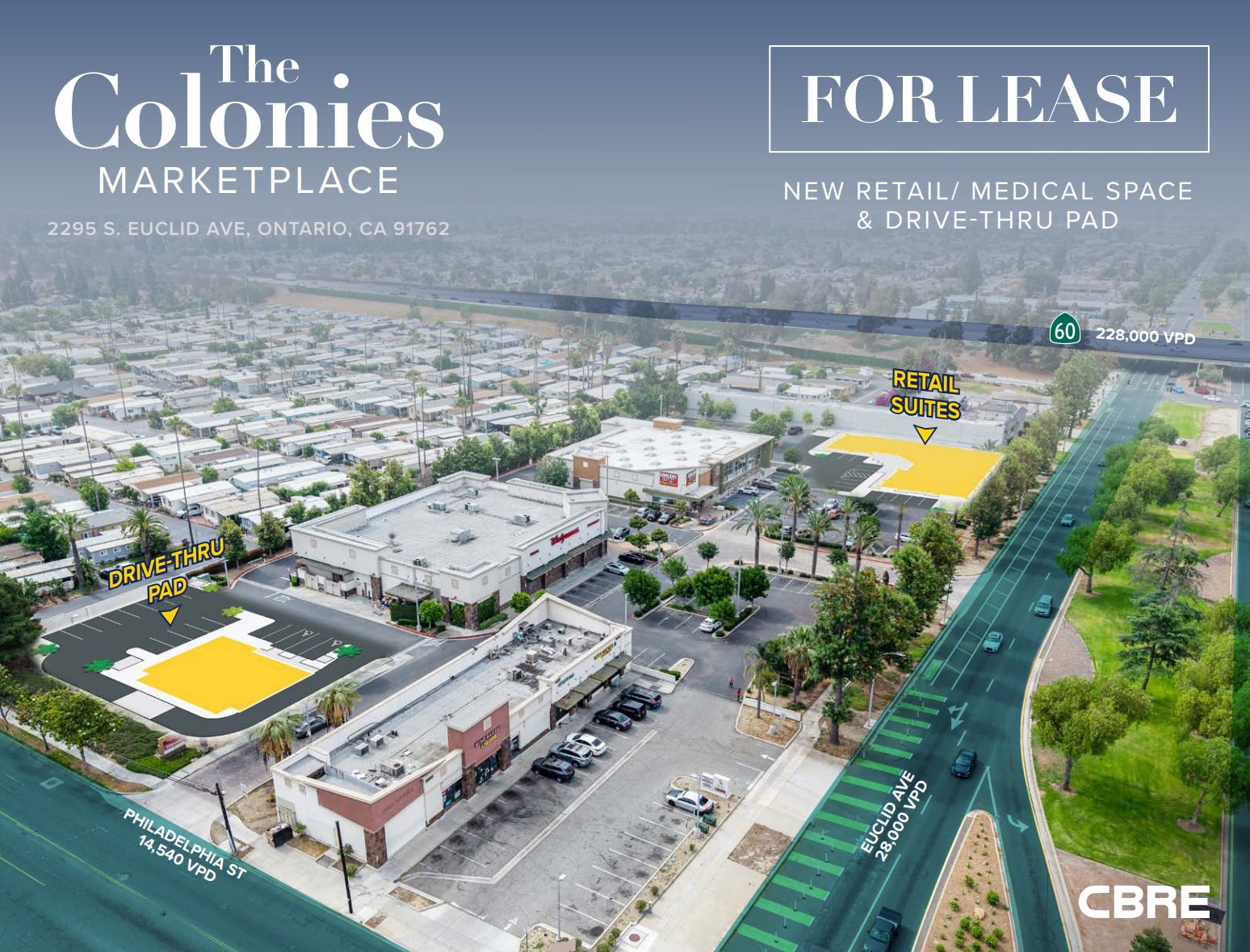 S Euclid Ave @ E Philidelphia St, Ontario, CA for Rent