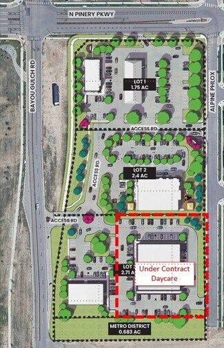 Parker, CO Commercial Land - N. Pinery Parkway @ Bayou Gulch
