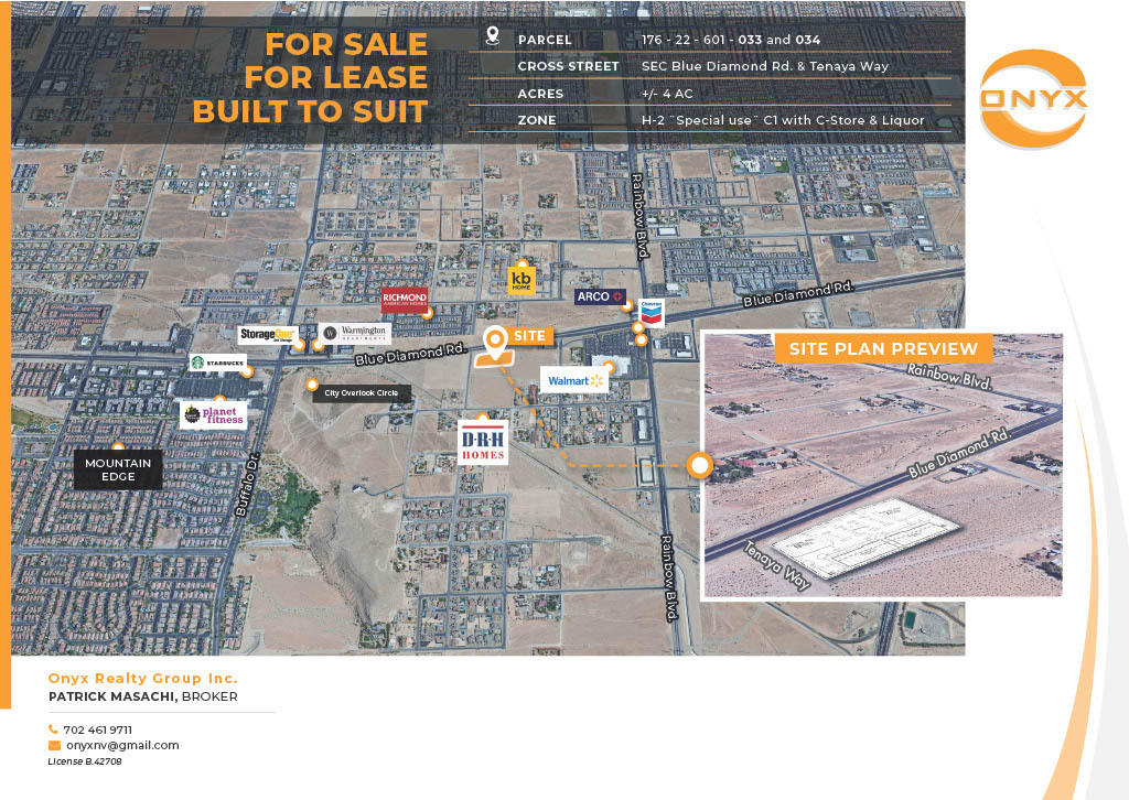 Sec Of Blue Diamond & Tenaya Way, Las Vegas, NV for Sale