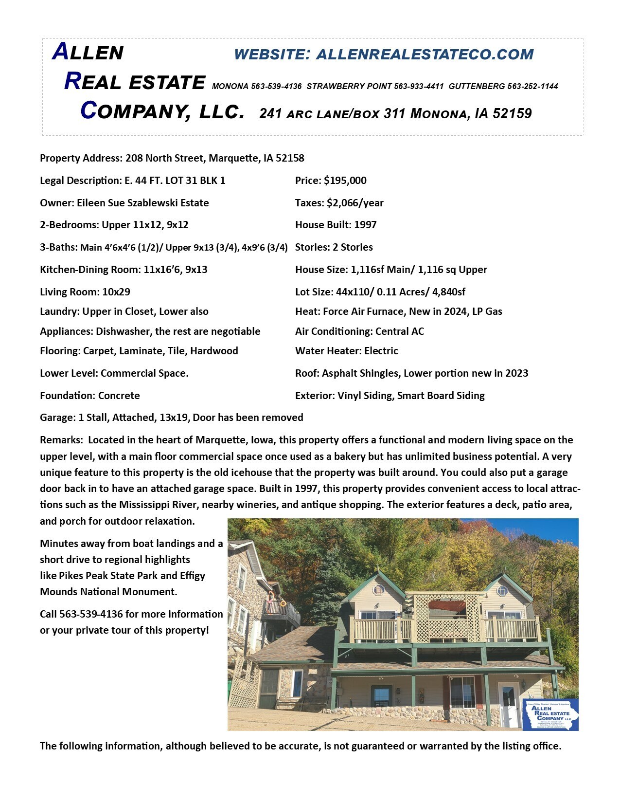 208 North St, Marquette, IA for Sale