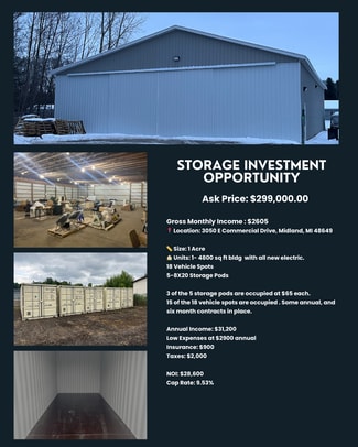 Midland, MI Self-Storage Facilities - 3050 Commercial dr