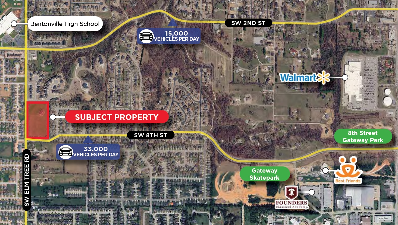 Elm Tree & SW 8th St, Bentonville, AR for Sale