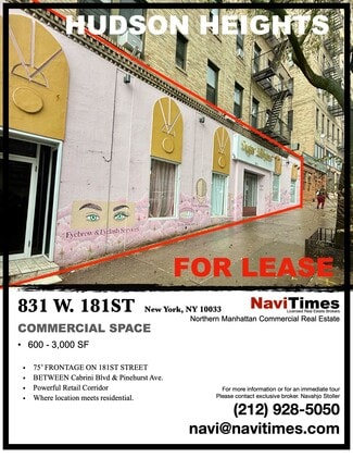 New York, NY Retail - 831 W 181st St