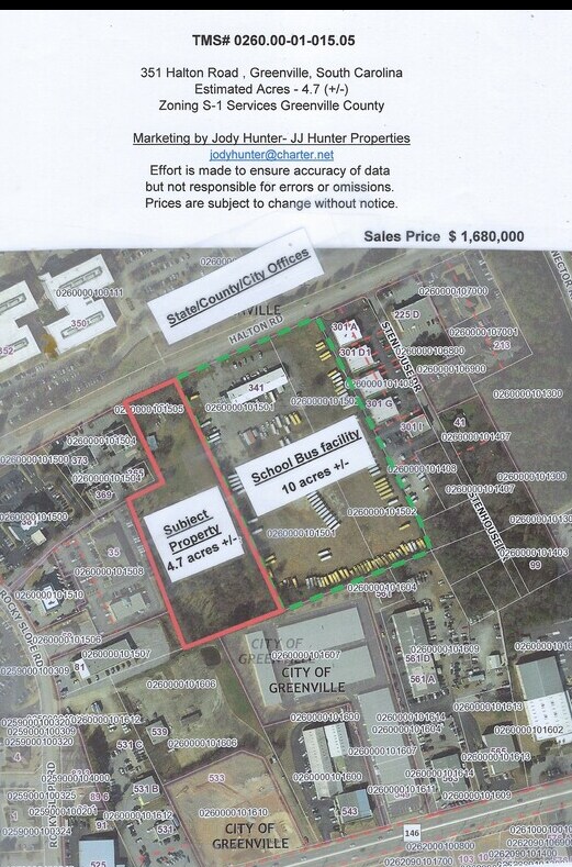 351 Halton Rd Greenville, SC 29607 Land Property for Lease on