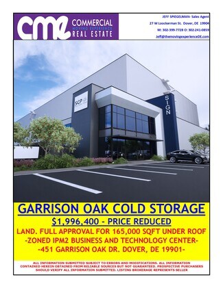 Dover, DE Industrial - 451 Garrison Oak Dr Dover, DE Industrial - 451 Garrison Oak Dr