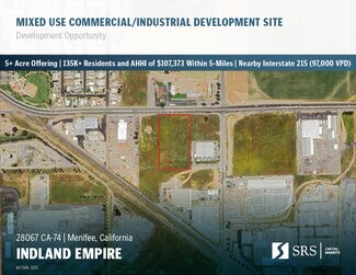 Menifee, CA Commercial Land - 28067 State Highway 74