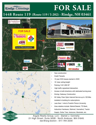 Rindge, NH Storefront Retail/Office - 1448 NH Route 119