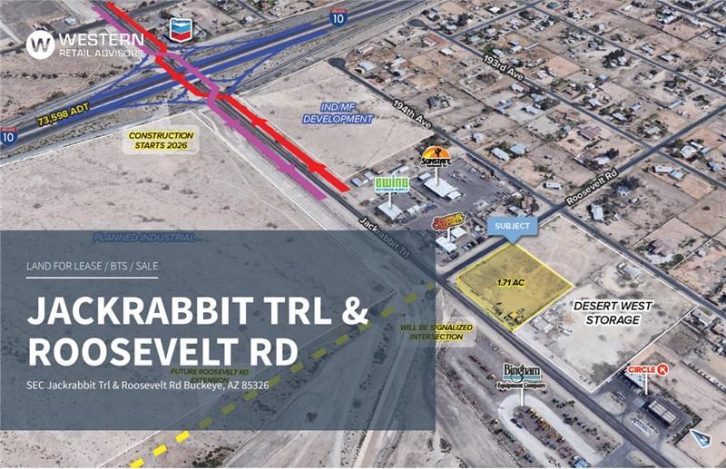 SEC Jackrabbit & Roosevelt @ Roosevelt, Buckeye, AZ for Rent