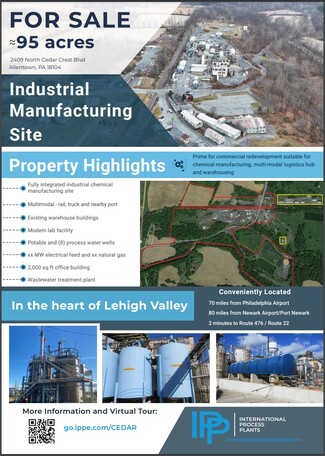 Allentown, PA Industrial Land - 2409 North Cedar Crest Blvd