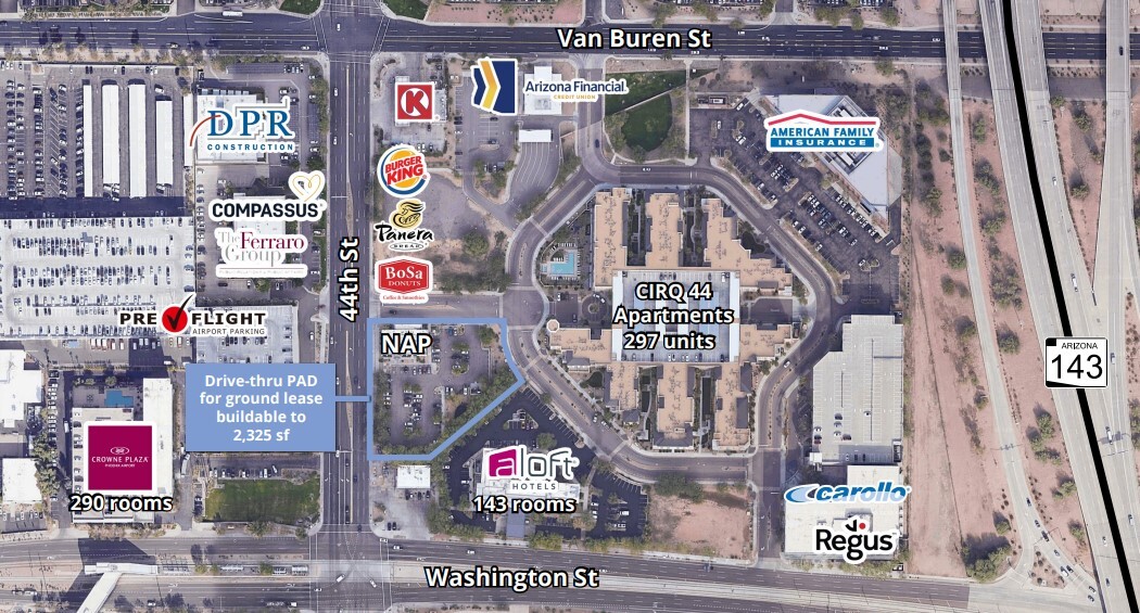 NEC 44th St & Washington St, Phoenix, AZ for Rent