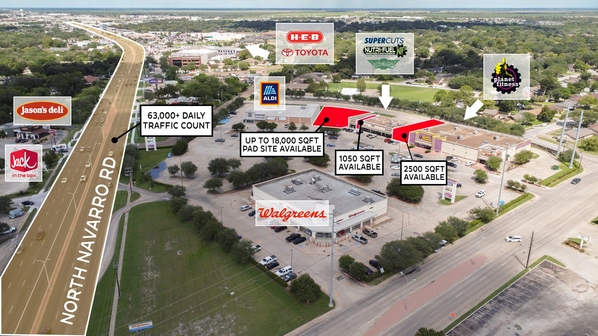 5206 N Navarro St Victoria, TX 77904 Shopping Center Property for