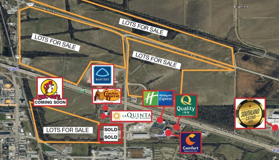 I-55 & I-40 @ 7th St, West Memphis, AR for Sale