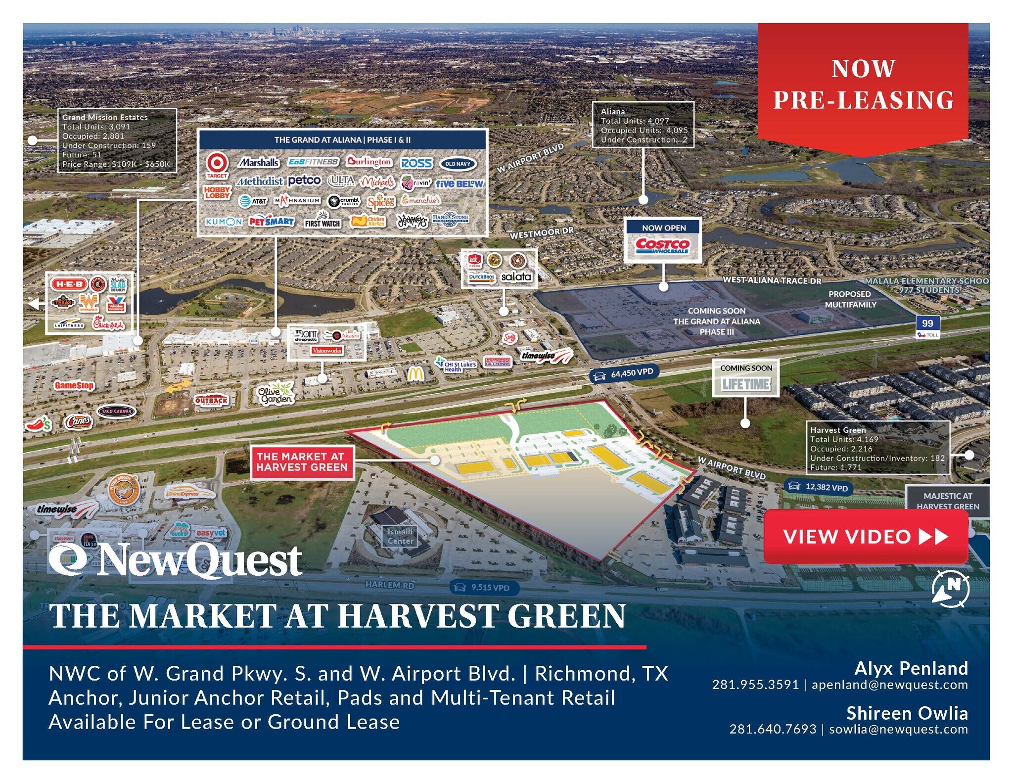 NWC W Grand Parkway S & W Airport Blvd, Richmond, TX for Rent